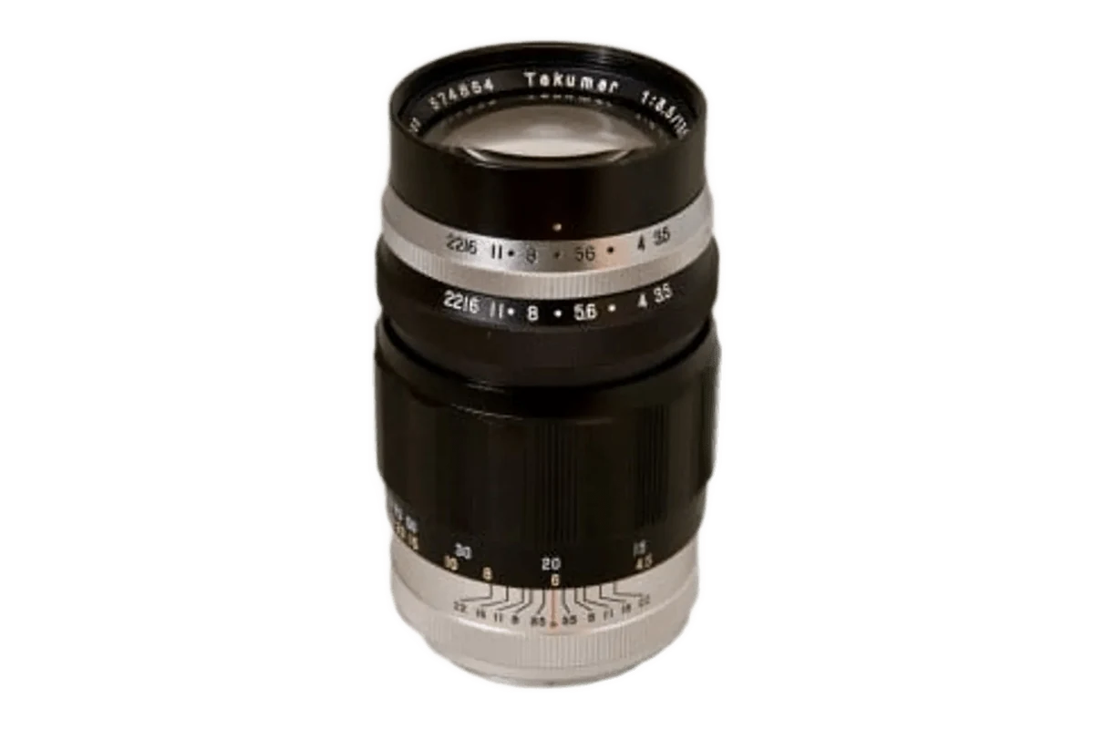 Takumar 135mm f/3.5 V1 · Takumar 黑银版 的镜身外观参考