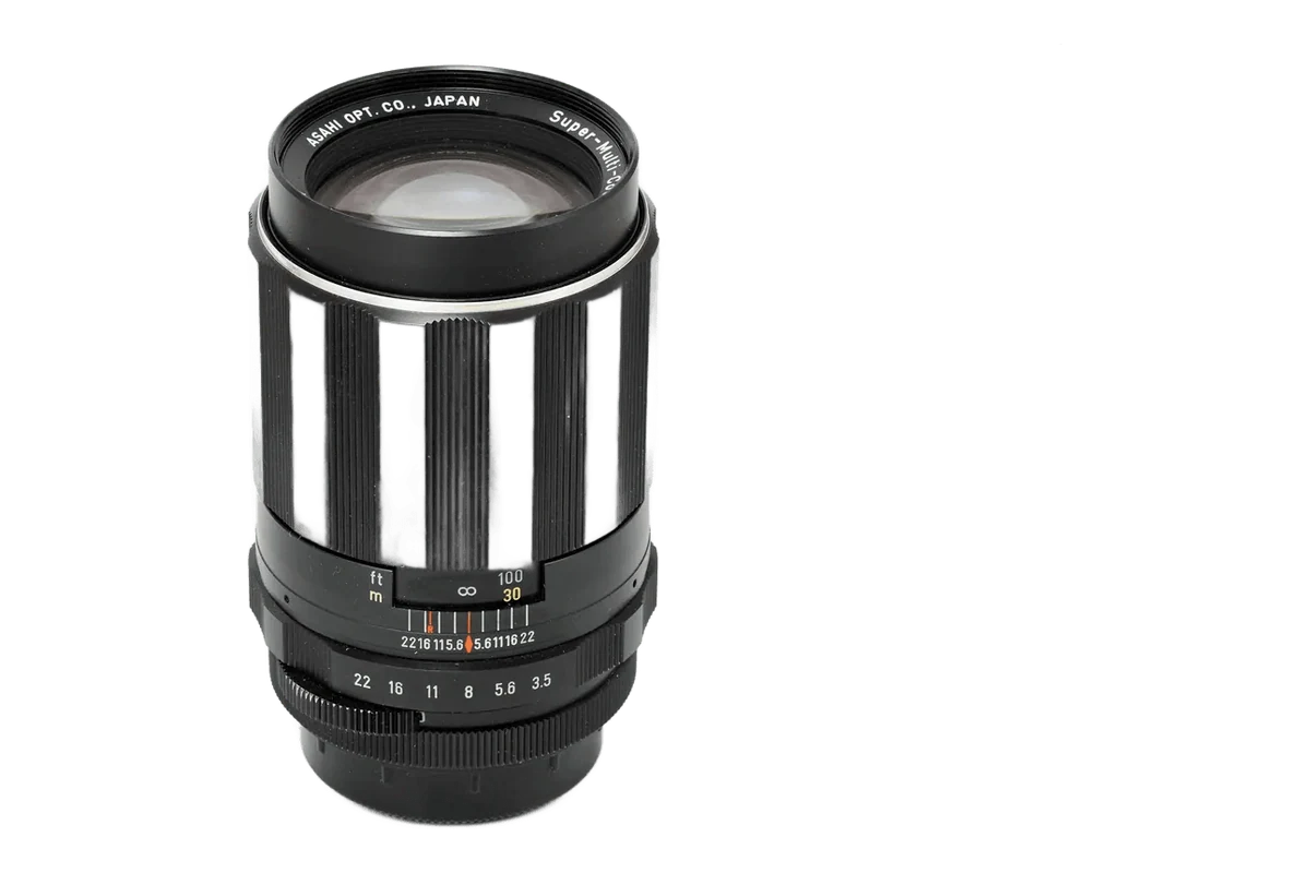 Takumar 135mm f/3.5 V6 · Super-Multi-Coated Takumar 的镜身外观参考